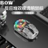 Прозрачная беспроводная мышь с RGB-подсветкой и двойным режимом подключения — фото товара