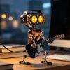Декоративная лампа-робот LED с эффектом открытого света — видео