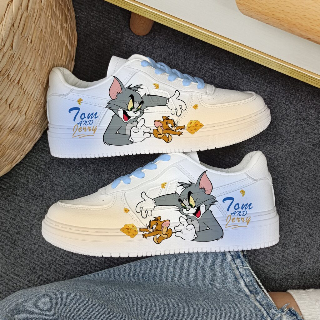 Кроссовки Huili Tom and Jerry Low Air Force Yellow Blue Z844D-KL1