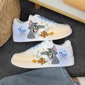 Кроссовки Huili Tom and Jerry Low Air Force Yellow Blue Z844D-KL1