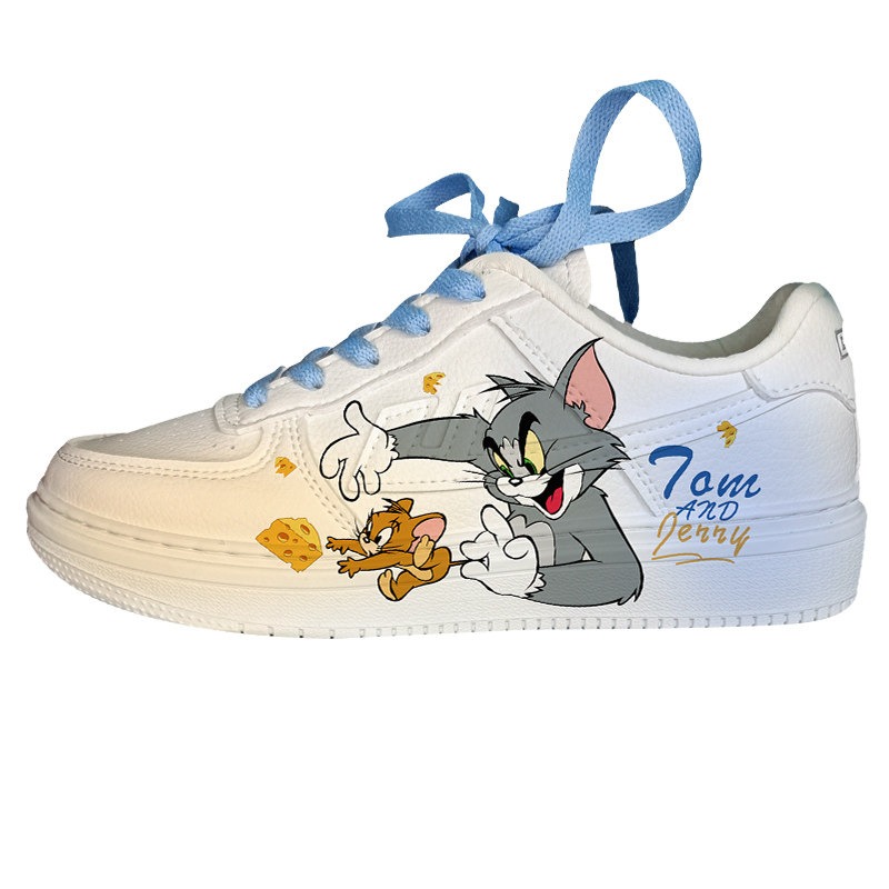 Кроссовки Huili Tom and Jerry Low Air Force Yellow Blue Z844D-KL1