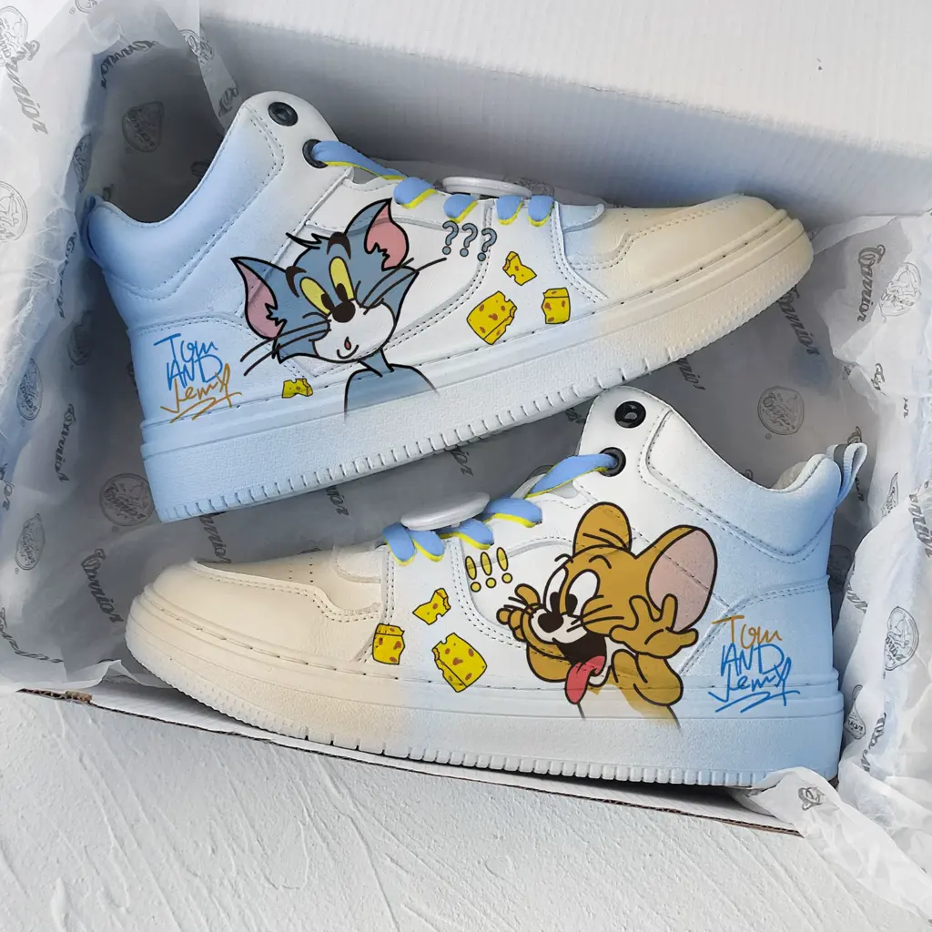 Кроссовки Warrior Cat and Mouse Low-Top (Yellow-Blue YuanYang)