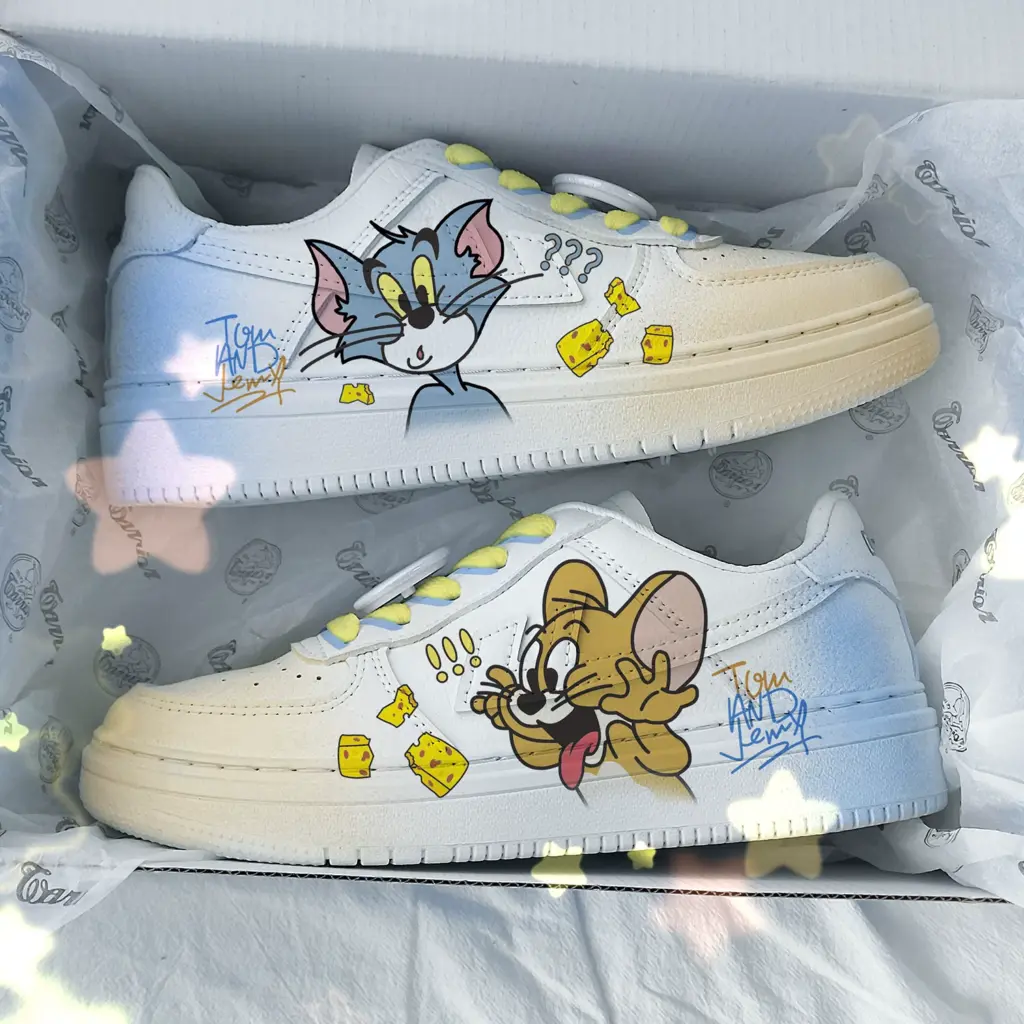 Кроссовки Warrior Cat and Mouse Low-Top (Yellow-Blue YuanYang)