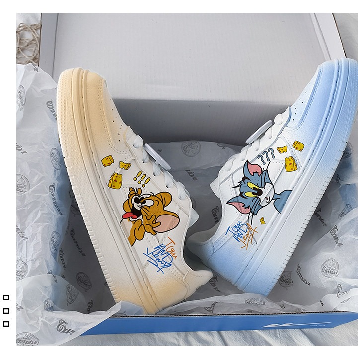 Кроссовки Warrior Cat and Mouse Low-Top (Yellow-Blue YuanYang)