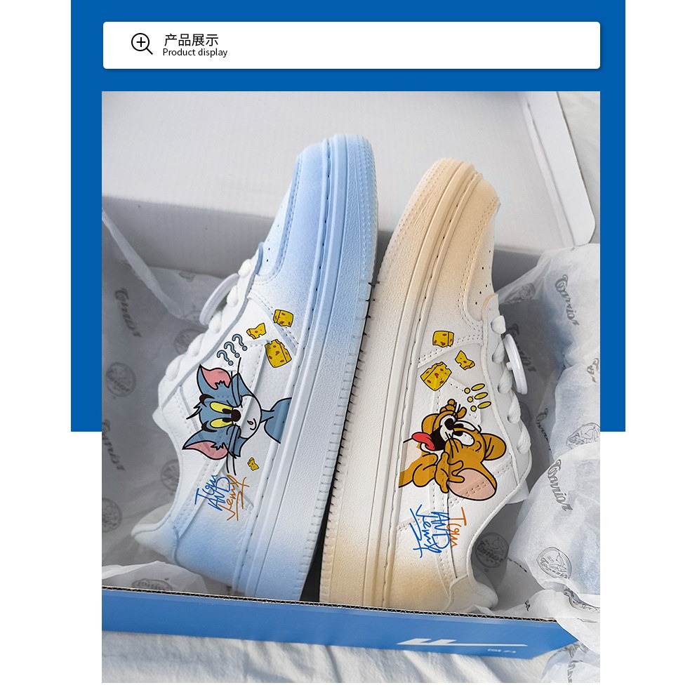Кроссовки Warrior Cat and Mouse Low-Top (Yellow-Blue YuanYang)