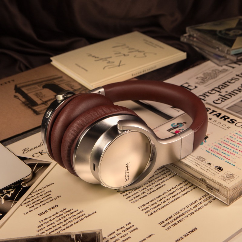 Беспроводные наушники WHIZZER W1S Retro Brown с ANC и Hi-Res Audio